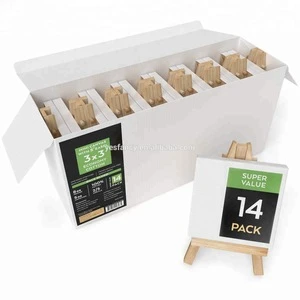 Quality assurance canvas set for painting canvas sizes mini wood easel