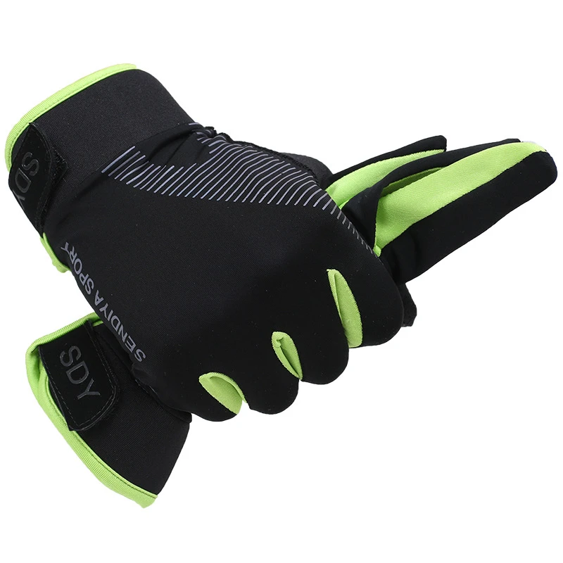 Racing Gloves Full Finger Touch Screen Sports Glove Autumn Breathable Mittens Anti-Slip Fitness Climbing Cycling Gloves