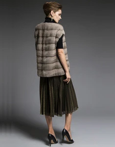 Real Genuine Mink Fur Jacket Coat for Women New Design 2019