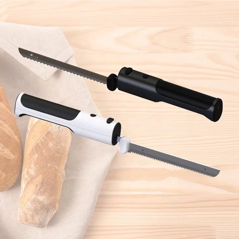 rechargeable cordless batteries household kitchen knives electric ham turkey carving vegetable bread slicing knife with 2 blades