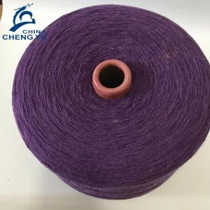 recycled dyed wool acrylic polyester blended yarn for knitting and weaving