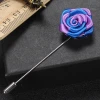 Red Rose Flower Lapel Pin Mens Handmade Safety Wedding Party Brooch