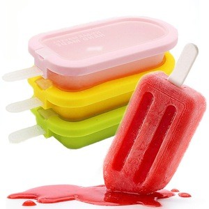 Reusable Popsicle Molds Set of 3 - Soft Silicone Hand Made Ice Cream Pop Mold - Mini Cute DIY Ice Cream Molds Maker for Kids -