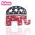 Import Rhinestone enamel USA American Republican flag Elephant Patriotism Brooches women lapel pin/brooch for men accessories from China
