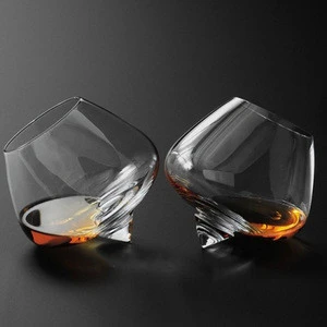 Rotate Top Wide Belly Whiskey Cocktail Drinking Wine Cup Tumbler Cone Bottom Bar Crystal Glasses Vaso Gafas Caneca Vidro Brandy