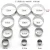Import Round Cookie Biscuit Cutter Set 12 Circle Pastry Donut Doughnut Cutter Set Round Cookie Cutters Circle Baking Metal Ring Molds from China