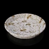 S 63R Islamic style White with dark Gold PS food usage plastic round container