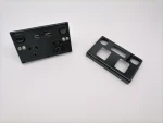 SAA 10A GPO Powerpoint Black Double USB Button Wall Switch Socket Outlet