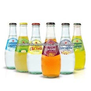 San Pellegrino soft drink in glass bottle - Bitter Orange - Sweet orange - Chinotto - Lemon - Tonic