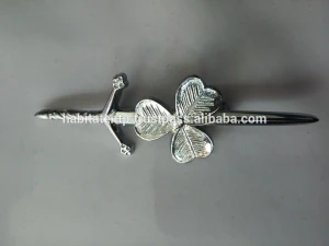 Scottish Flower Kilt Pin Highland Accessory Brand New Silver Chrome