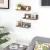 Import Set of 2 Hanging Wood Shelves, Rustic Modern in Gray & White Washed Wood Finish, Contemporary Design from China