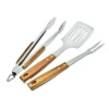 Set of 3 BBQ Tools with Acacia Wood Handle BBQ Accessories