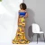 Import Shenbolen New Design Off Shoulder Women Elegant Evening Dress With African Print Long Length Ladies Dress from China