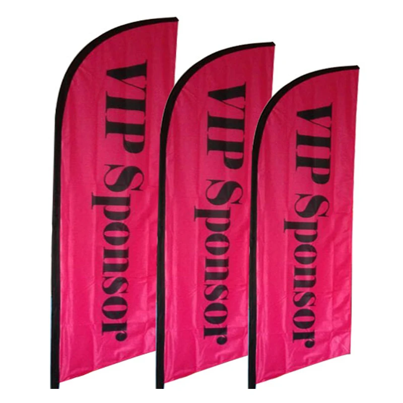 Shop Opening Sports Advertising Flying Banner, Beach Flag With Accessories, Roadside Large Feather Banner