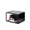 Side open plastic clear sneaker box shoe organizer box stackable magnetic plastic clear shoe storage box