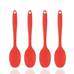 Silicone Soup Spoon Scraper With Long Handle Home Kitchen Spoons Scoop Cooking Tools Bakeware Household Making Soup Gadgets