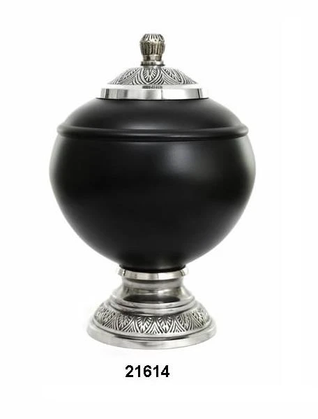 Silver-Black Brass Cremation Urns