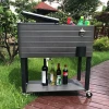 Simple And Easy-To-Use Wood Grain Table Cooler Box Picnic Table Outdoor