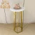 Import Simple gold stainless steel frame mdf/glass top even  bar cocktail table from China