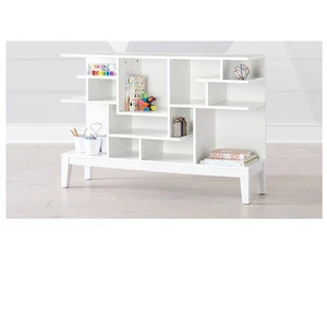 Simple white living room display cabinet children&#39;s book shelf