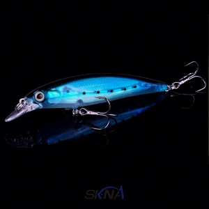 SKNA 12colors Minnow Luminous Baits Pesca Wobbler Lure Fishing Tackle Carp Fishing Lures