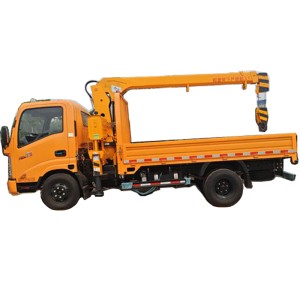 Small mini straight arm hydraulic lorry-mounted crane