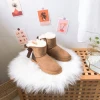 Snow boots womens new fashion short tube one legged Plush thickened versatile cotton shoes
