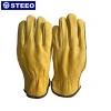 Soft Yellow Cow Leather Car Driving Gloves