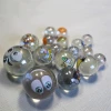 Solid white colour toy playing glass marbles 16mm handmade toy marbles
