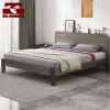 Solid wood bed modern and simple 1.8 meters light luxury double bed master bedroom 1.5 meters simple single bed frame
