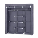 SONGMICS cheap folding Plastic Canvas Fabric Clothes Storage Organiser Wardrobe Bedroom Furniture Cupboard