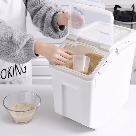 30L Large Square Plastic Rice Storage Containers