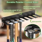 Sports Retail Store Hanging Display Wall Mounted Type Metal Baseball Bat Rack