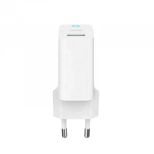 Square White Euro Plug USB Wall Charger With Type C And LED High Quality 5V 2A 3A Adapter
