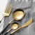 stainless steel dinnerware sets flatware set spoon and fork black gold plated cutlery