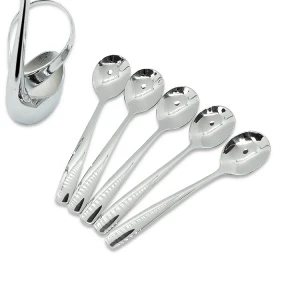 Stainless Steel Elegant Swan Cutlery Base Holder With Spoon