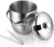 Import Stainless steel metal champagne ice bucket with ice cubes and tong set from China