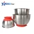 Import Stainless steel Mixing bowls set  with silicone bottom salad bowl, Suction cupsstrong adsorption and Multifunctional cover from China