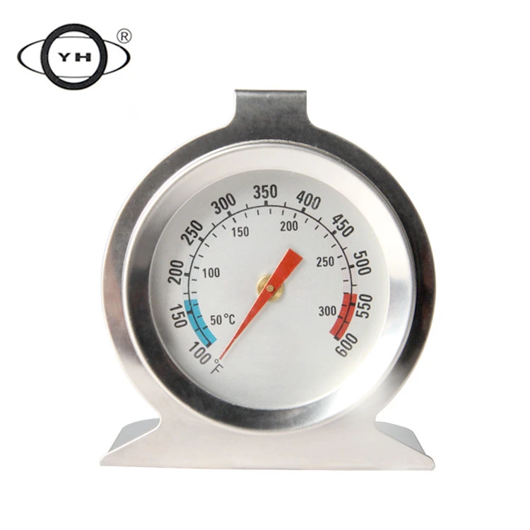 Stainless steel pizza bimetal oven safe thermometer