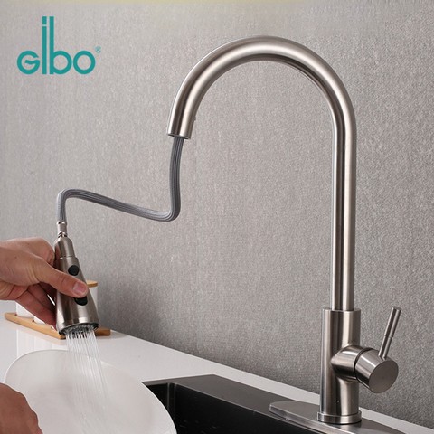 stainless steel pull out infrared sensor touchless kitchen faucet tap