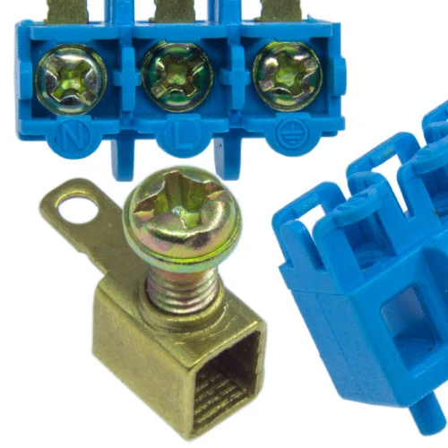 stamping brass wire connector terminal,Three - phase wiring terminal metal accessories,power socket wire terminal