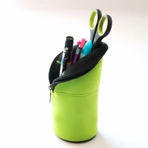 Standing pencil holder bag cosmetic makeup brush pouch