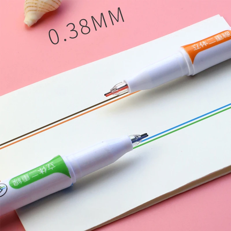 Stromer Manufacturer Oem Customer Logo 6 Colors White Double Line 2 lines Outliner Pen
