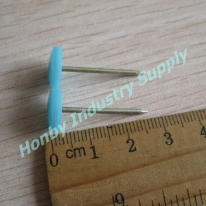 Strong 27mm Blue Color Plastic Cap Head Carpet Pin Nail