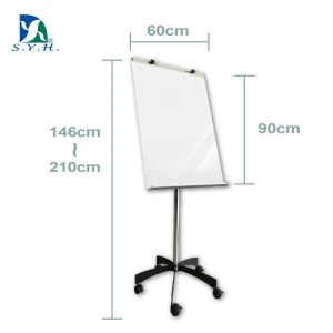 Strong Magnetic Tempered Mobile Glass Whiteboard Office Flip Chart