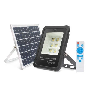 Super bright 50w solar flood light  with solar panel IP66 with remote