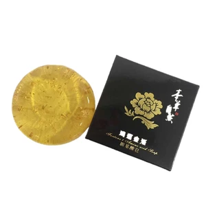 Taiwan Natural Whitening  Collagen Crystal 24K Gold Amino Acid Soap For Facial cleaning