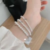 Temperament 925 Silver Fashion Women Bracelet Shell Pearl Beaded Women Elegant Bracelet