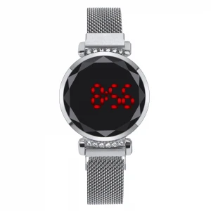 The new fashion touch screen digital color LED disc with diamond Milan electronic quartz watch