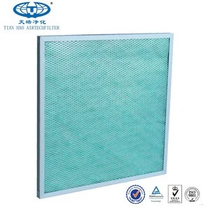 TianHao Fiberglass Heat Resistant Flat Air Pleat Filter